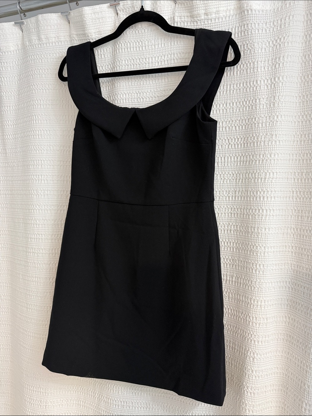 French Connection Classic Black Sleeveless Dress with Statement Collar